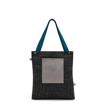 Kipling Annas Tote Bags Black Grey Mix | AU 1439GS